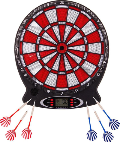 Tabla elektronike shigjetash Enero Dart, 43 cm, me ekran LCD, e kuqe