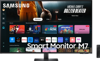 Monitor Samsung Smart Monitor M7 LS43DM702UUXDU, 43\", 4K UHD, i zi