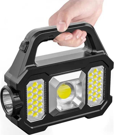 Prozhektor dore ZD103, LED me diell, 4000mAh, i zi