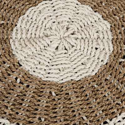 Stol-puf Saroni Φ60x35Hcm (HM7851.01), bardhë