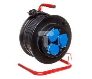 Kabllo zgjatëse Lena Lighting, rrotull, 25m, IP44, e zezë (110177)