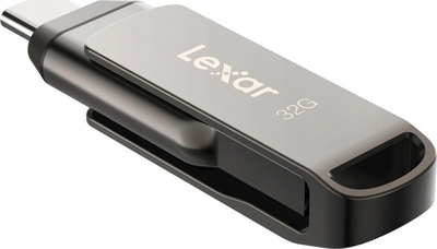 USB Lexar JumpDrive Dual Drive D400, 32GB, USB 3.1 Type C edhe A, ngjyrë argjendi