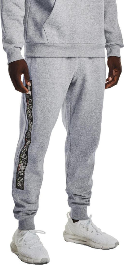 Tuta sportive Under Armour Rival Fleece Graphic M, pambuk me poliester, me fund me mansheta, gri