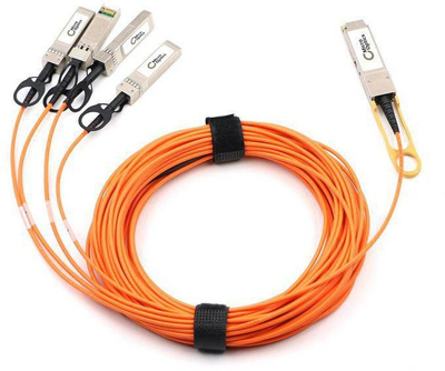 Kabllo rrjeti Lanview QSFP+ në 4 x SFP+, 100G, 3m, e zezë