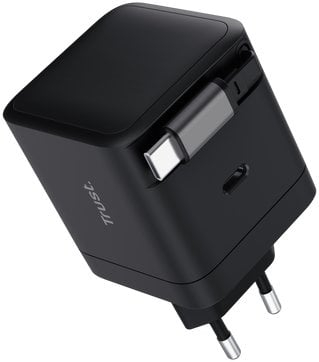 Karikues Trust Maxo 25805, 65W, USB C PD, me kabllo që tërhiqet