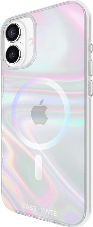 Kapak telefoni Case Mate Soap Bubble MagSafe, për iPhone 16 Plus, i tejdukshëm me shkëlqim shumëngjyrësh