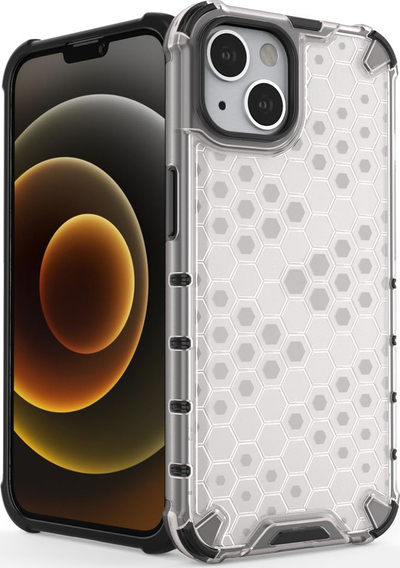 Mbrojtëse telefoni Honeycomb Armored Case për iPhone 13, me kornizë xheli, e kuqe