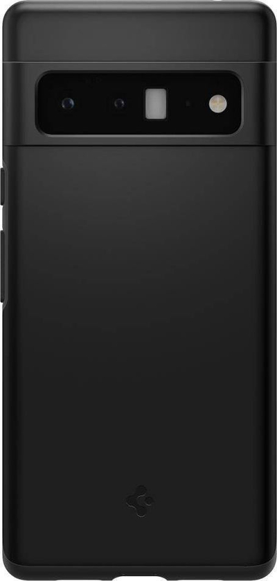 Mbulesë telefoni Spigen Thin Fit për Google Pixel 6 Pro, TPU edhe polikarbonat, e hollë, e zezë