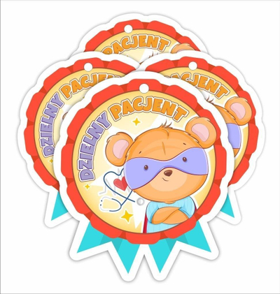 Medalja letre për fëmijë LearnHow Brave Patient Super Teddy, set 4 copë, shumëngjyrëshe