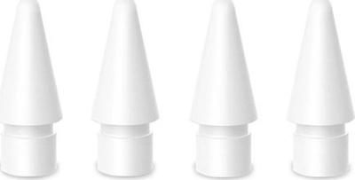 Set maja zëvendësuese 4smarts për Apple Pencil 1 edhe 2, 4 copë, të bardha