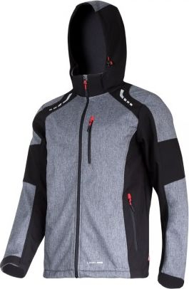 Xhaketë softshell Lahti Pro L4092304, me kapuç, madhësia XL, gri kuqe
