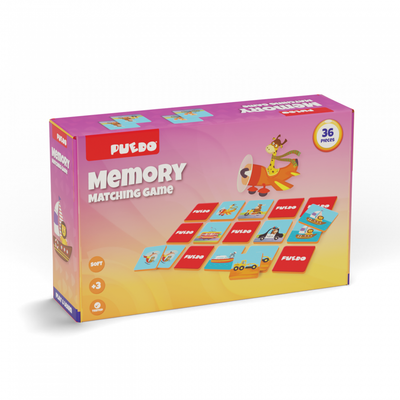 Lojë memorie Educa Memory Game Transport, për fëmijë, ilustruar, shumëngjyrëshe