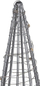 Pemë dekorative Krishtlindjesh PUKSALA, 60cm, LED, argjendtë