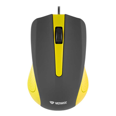 Maus YENKEE YMS 1015YW - USB, e zezë/i verdhë