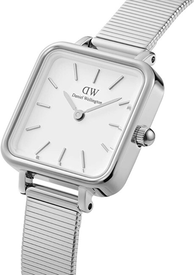 Orë dore për femra Daniel Wellington Quadro Studio 22x22 DW00100521, e argjendtë