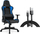 Karrige gaming SENSE7 Spellcaster, lëkurë sintetike, mbështetëse ergonomike, e zezë me blu