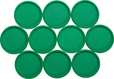 Magnetë rrumbullak Maul, 30 x 8.4 mm, set 10 copë, të gjelbër
