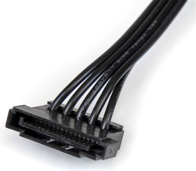 Kabllo StarTech (PYO4SATA), SATA 15-pin në SATA 15-pin x4, 0.4 m, e zezë