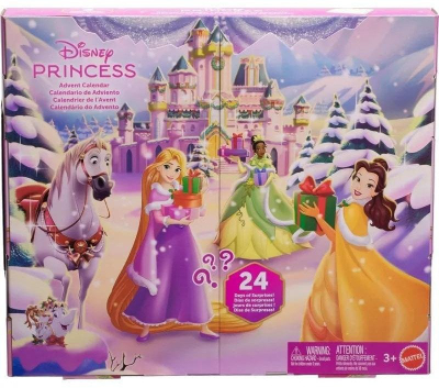Kalendar adventi Disney Princess, set me kukulla dhe gjëra shoqëruese, me ngjyra nga të gjitha