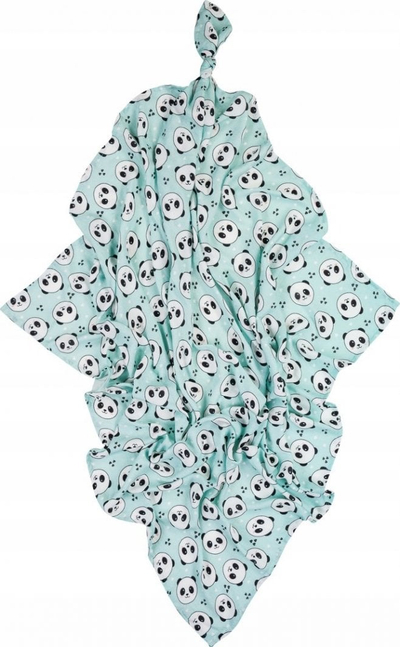 Pelena bambuje Bocioland Bamboo Diaper BOC0309, 30x30 cm, panda, ngjyrë mente