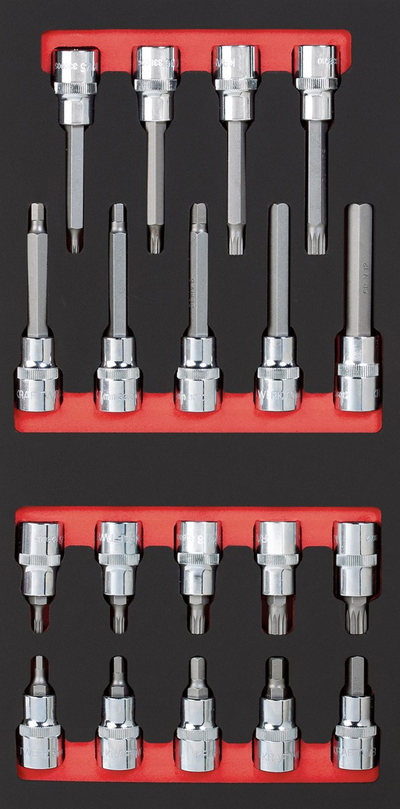 Set me çelësa Kraftwerk 105.401.010, 1/2", 19 copë, 20 x 40