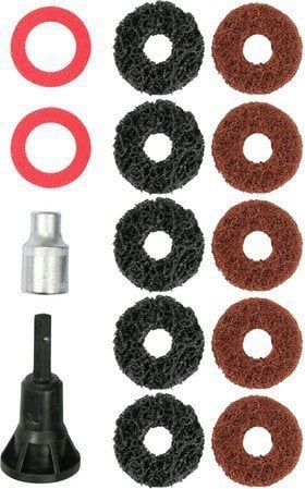 Set furça abrasive për pastrim disqesh dhe bulonash rrote, 14 copë