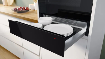 Drawer ngrohës i integruar Bosch BIC7101B1, 60 x 14 cm, Home Connect, i zi