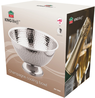 Enë ftohëse KINGHOFF KH-1850, çelik inox, 40cm, argjendtë