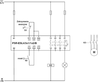 Relé sigurie Phoenix Contact PSR-SCP-24UC ESL4 3X1 1X2 B, 24V AC DC, për ndalim emergjent, i verdhë