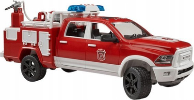 Lodër makinë zjarrfikse Bruder Dodge RAM 2500, 1:16, me dritë edhe zë, e kuqe