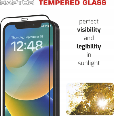 Xham mbrojtës Swissten Raptor Diamond Ultra Clear, 3D Tempered Glass, për iPhone 15 Pro, me kornizë të zezë