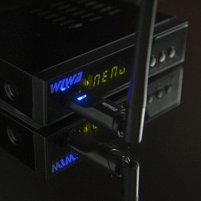 Адаптер Ви-Фи Wiwa MT7601, USB, со надворешна антена, црн