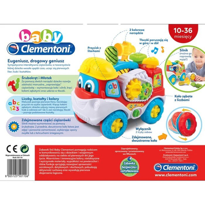 Kamion lodër Clementoni Baby Eugeniusz Road Genius, interaktiv, shumëngjyrësh
