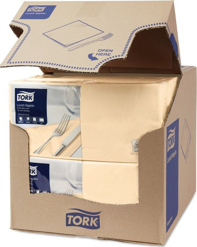 Peceta tavoline Tork 477206, 2-shtresa, 200 copë, ngjyrë rëre