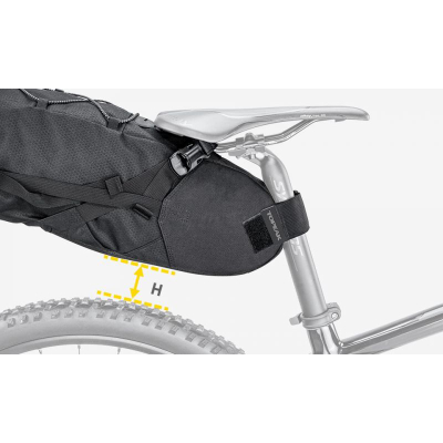 Торба за седло за велосипед Topeak BackLoader, 15L, водоотпорна, црна