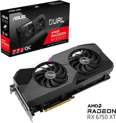 Kartë grafike ASUS Radeon DUAL-RX6750XT-O12G, 12GB GDDR6