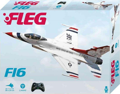 Aeroplan lodër me telekomandë Fleg F16 Ready To Fly (GF7202), i bardhë