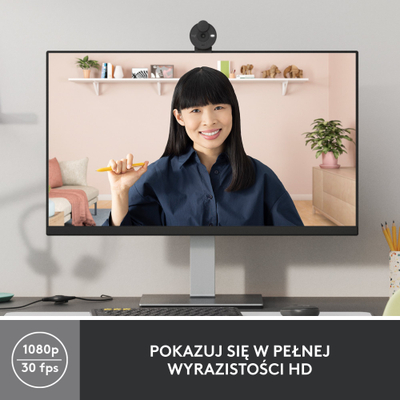 Set kamerë web dhe kufje Logitech Brio 300 Graphite dhe H390, Full HD 1080p, USB, gri