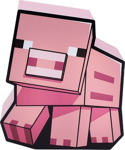 Lampë dekorative Paladone Minecraft Pig Box PP9466MCF, 16 x 14 x 5 cm, me bateri, rozë