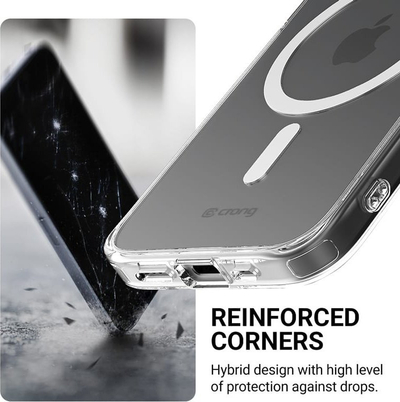 Калјоф телефон Crong Clear Mag Cover, за iPhone 16e, MagSafe, транспарентен