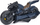 Lodër motor Batman DC Comics Batcycle, që kthehet, për figura 30 cm, blu e zezë