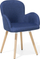 Set karrigesh ngrënieje Beliani Brookville, 2 copë, me mbështetëse për krahë, blu navy