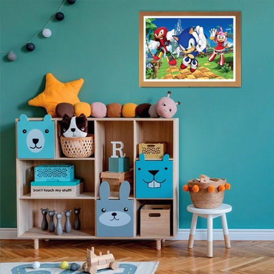 Puzzle Clementoni SuperColor Sonic 27256, 104 copa, për kalamaj 6+