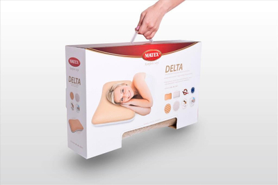 Jastëk ortopedik Delta Memory Foam, anatomik, memory foam, i bardhë
