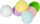 Lodra për mace Duvo+ Pastel Poly Balls, set me 6 toptha, me ngjyra