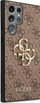Mbulesë telefoni Guess për Samsung Galaxy S23 Ultra, lëkurë PU, dizajn 4G Logo, kafe