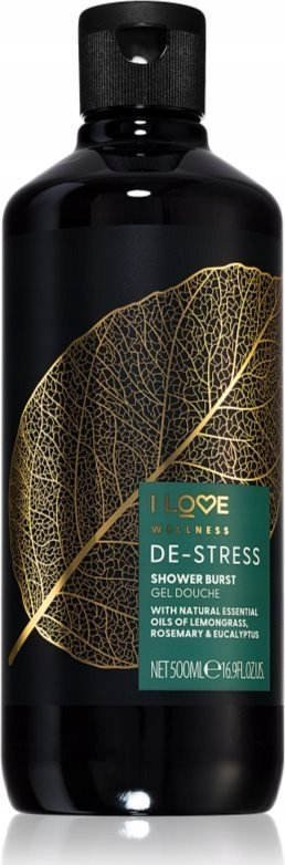 Xhel dushi I love Wellness De-Stress, rozmarinë, eukalipt edhe lemongrass, vegan, 500 ml, për të dyja gjinitë