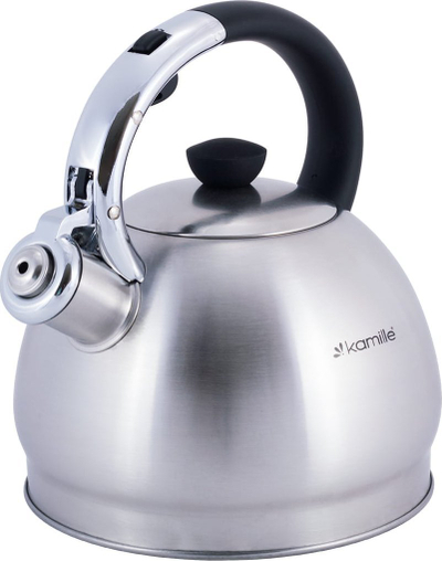 Çajnik çeliku Kamille KM-0694BN, 2.0L, me bilbil, për induksion