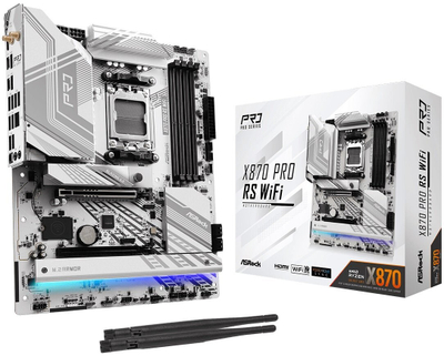 Pllakë amë ASRock X870 PRO RS WIFI, AM5, DDR5, ATX