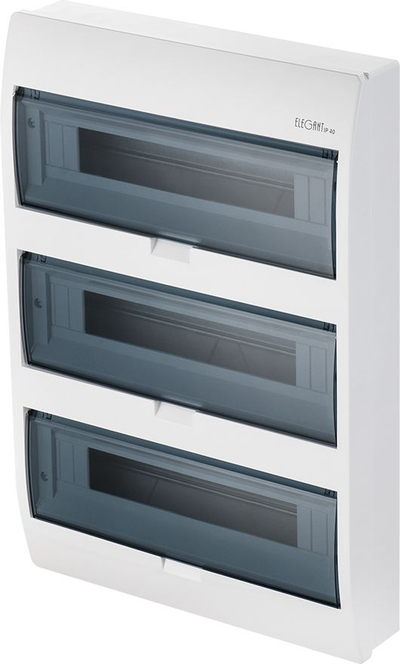 Kasetë shpërndarëse Elektro-Plast Elegant 2406-01, 3x12 module, IP40, e bardhë